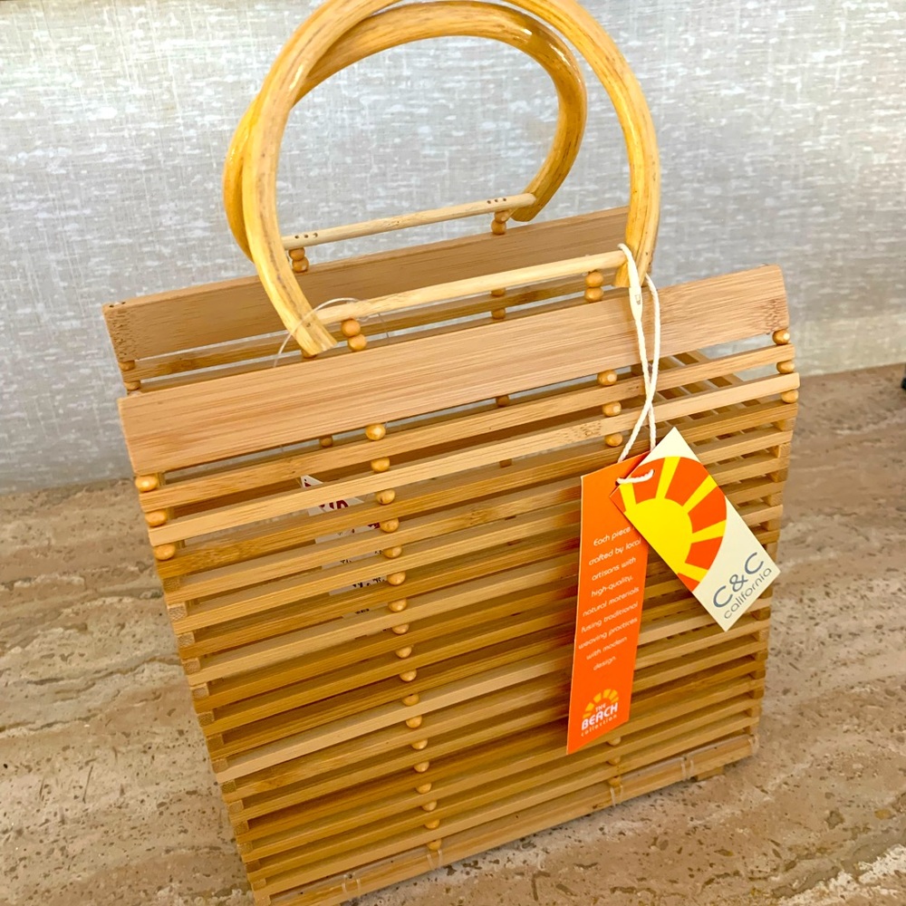 C&C California Bamboo Handbag NWT Super fun beachy classic summer tote. #bagenvy